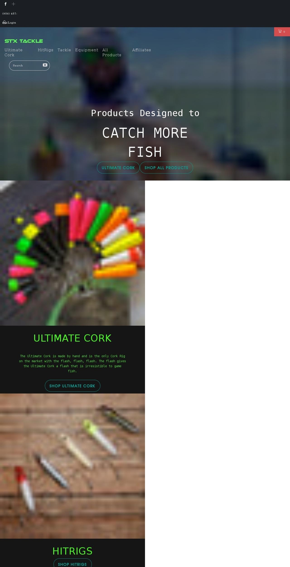 stxtackle.com shopify website screenshot
