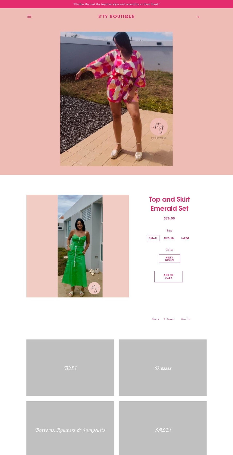 styboutique.com shopify website screenshot