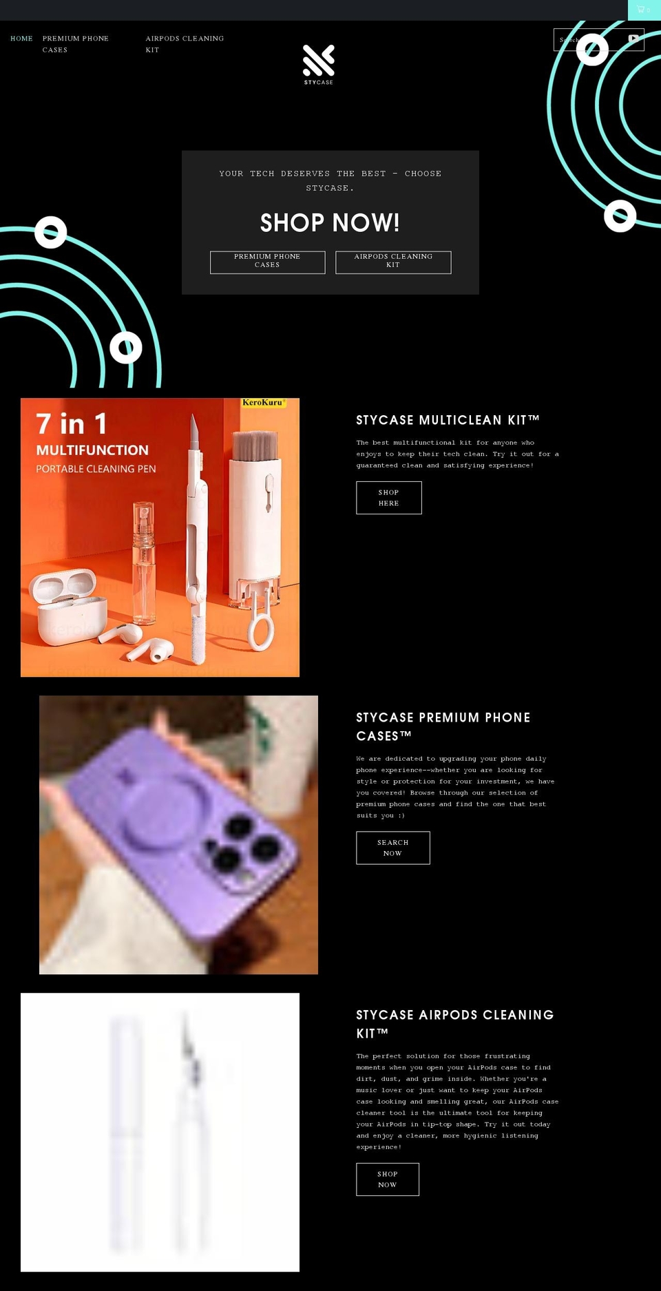 stycase.com shopify website screenshot