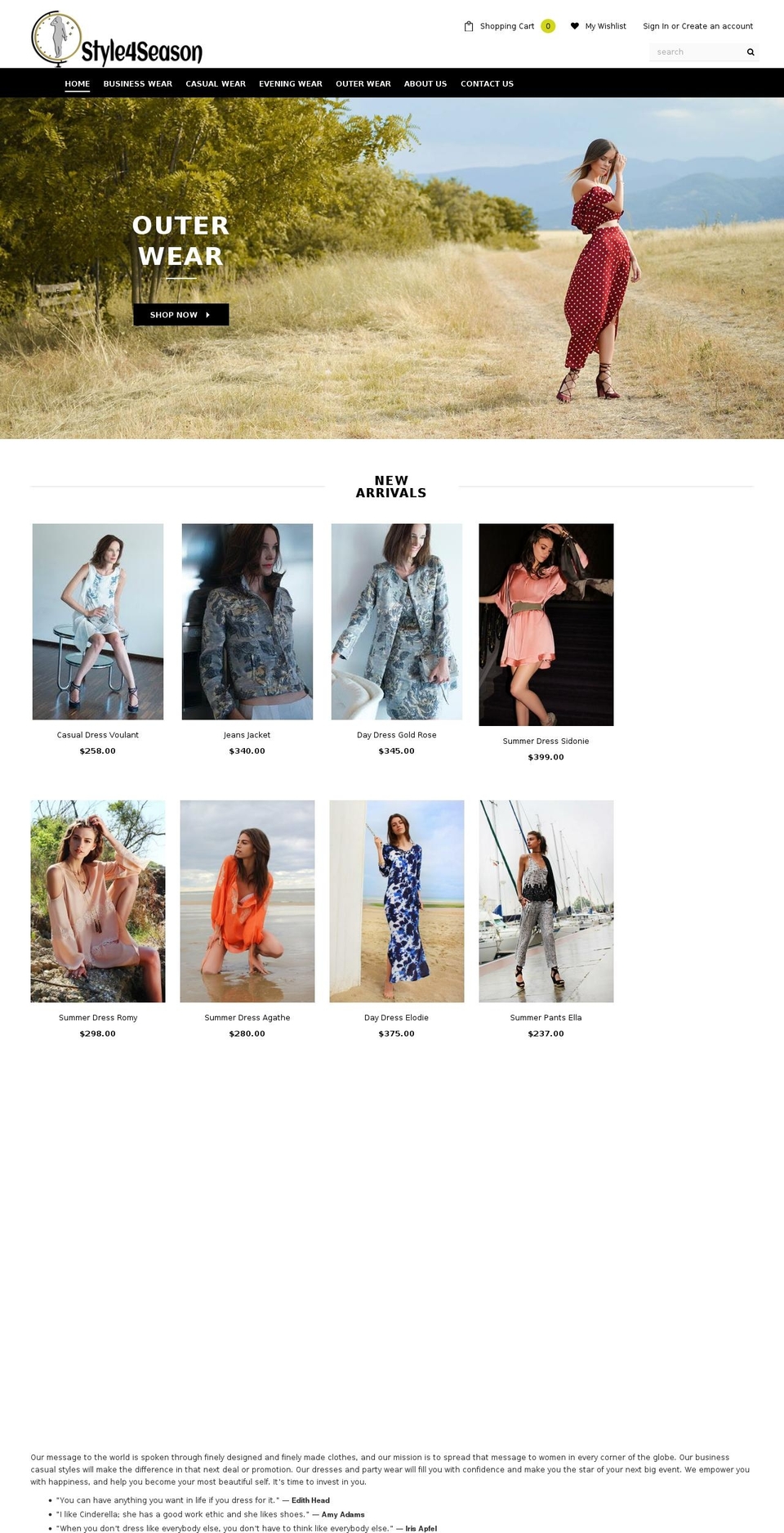 style4season.com — Shopify storefront screenshot