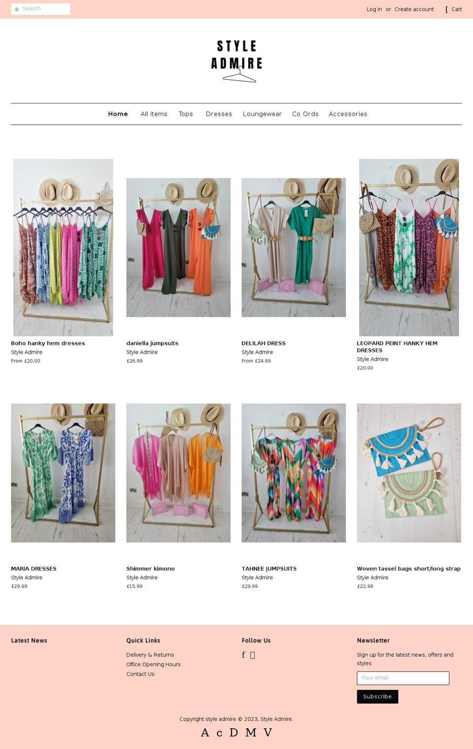 styleadmire.com shopify website screenshot