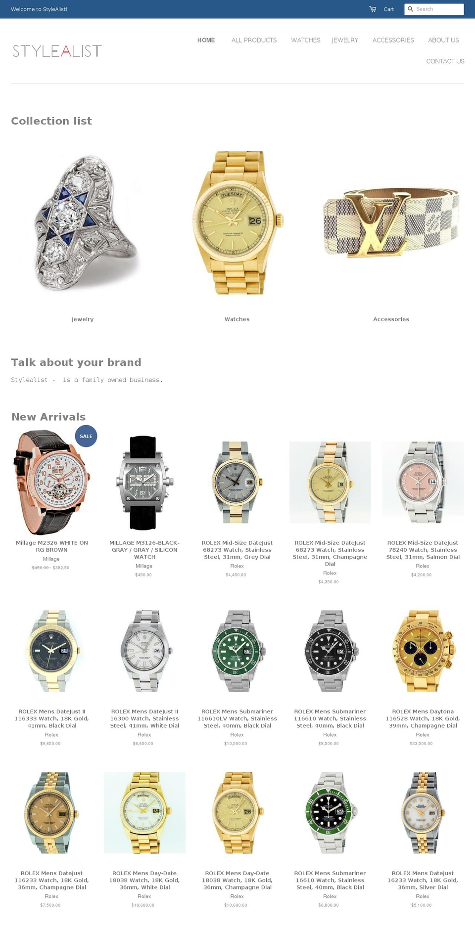stylealist.com — Shopify storefront screenshot