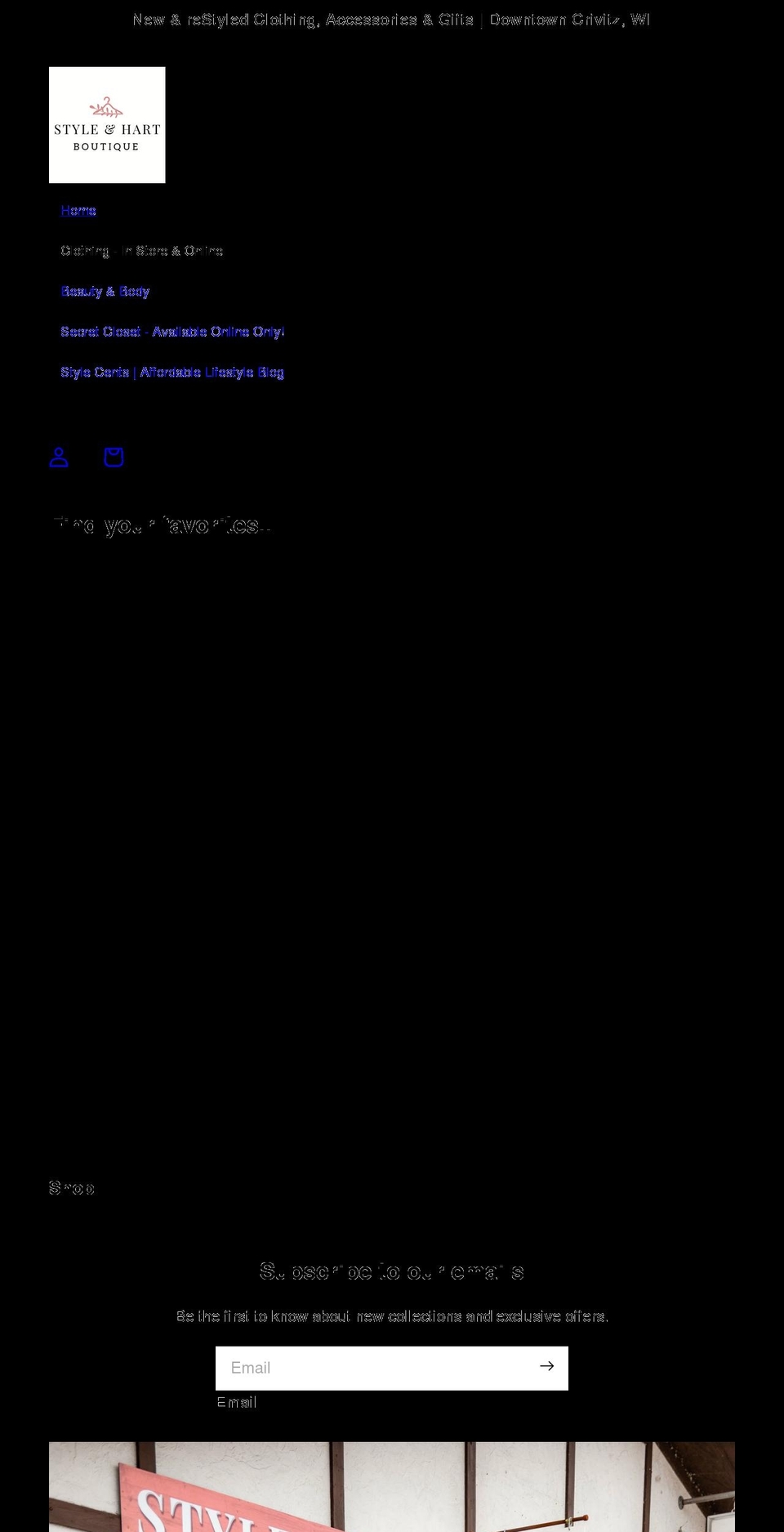 styleandhart.com shopify website screenshot