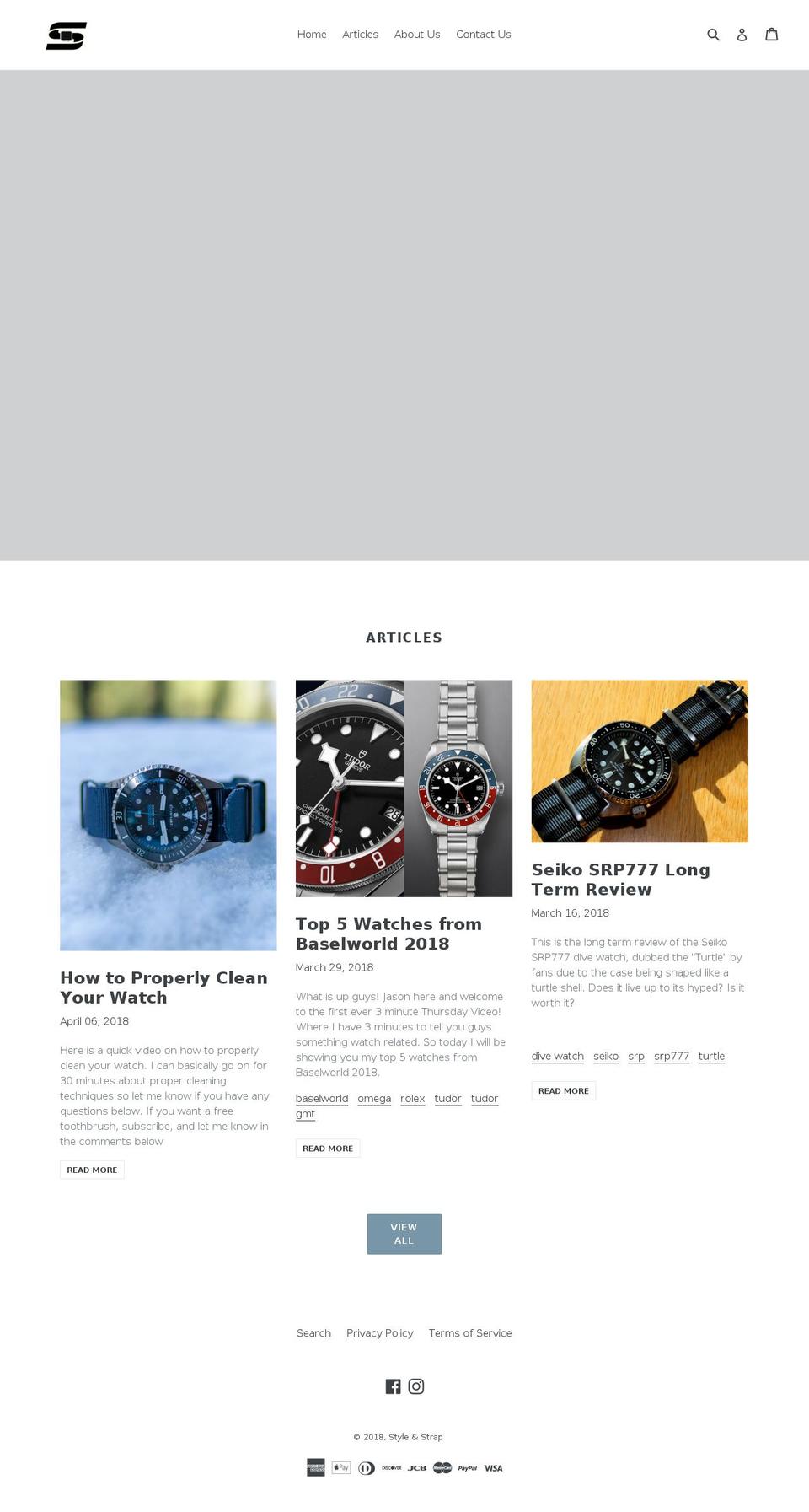 styleandstrap.com — Shopify storefront screenshot