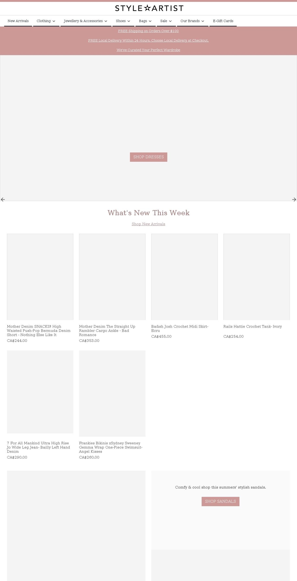 styleartist.com shopify website screenshot