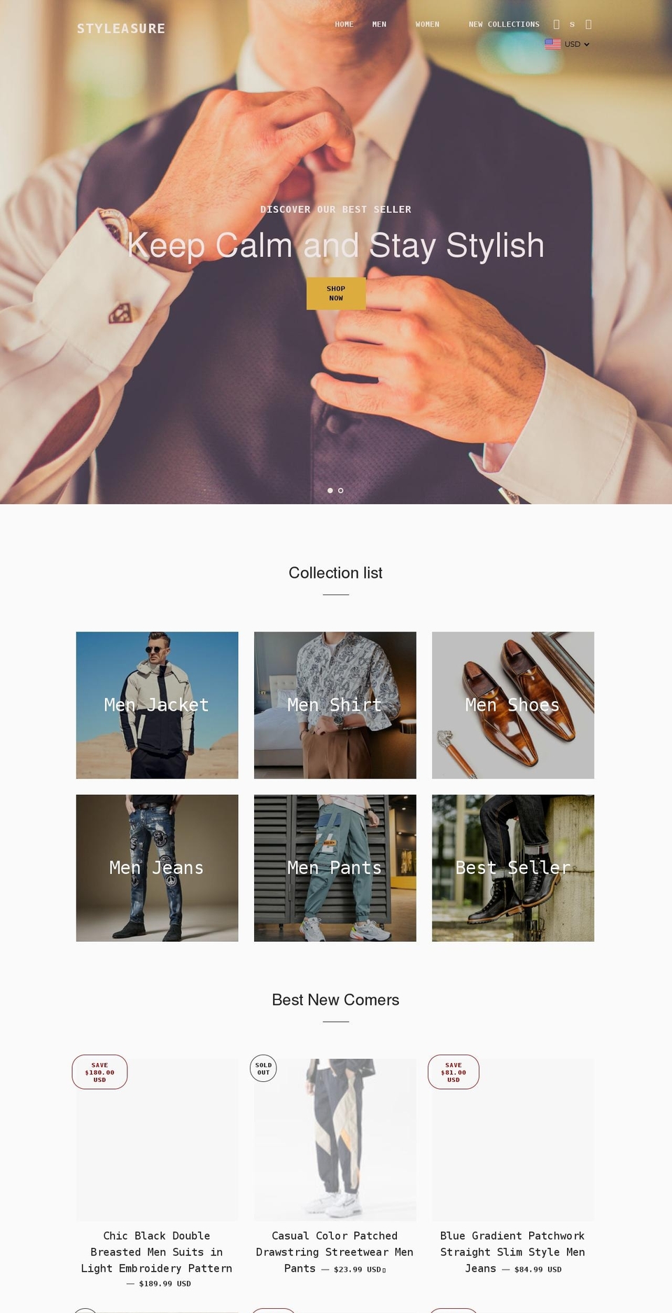 styleasure.com shopify website screenshot