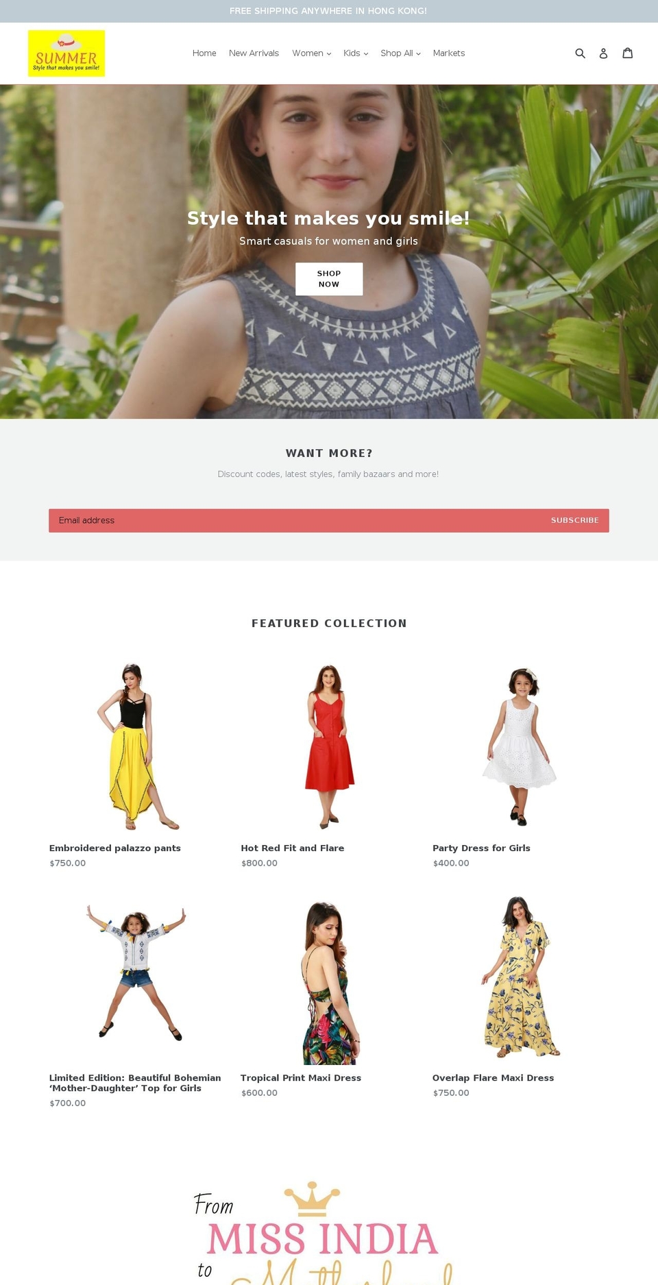 styleatsummer.com — Shopify storefront screenshot