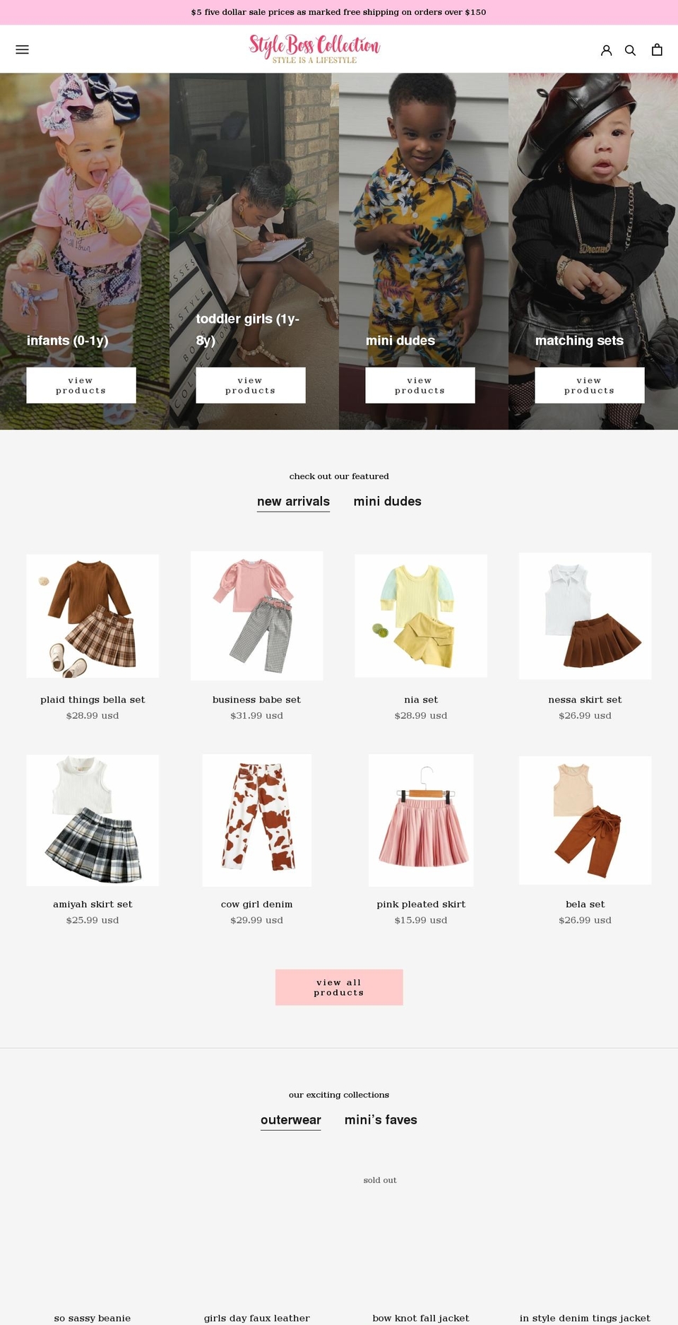 stylebosscollection.com — Shopify storefront screenshot