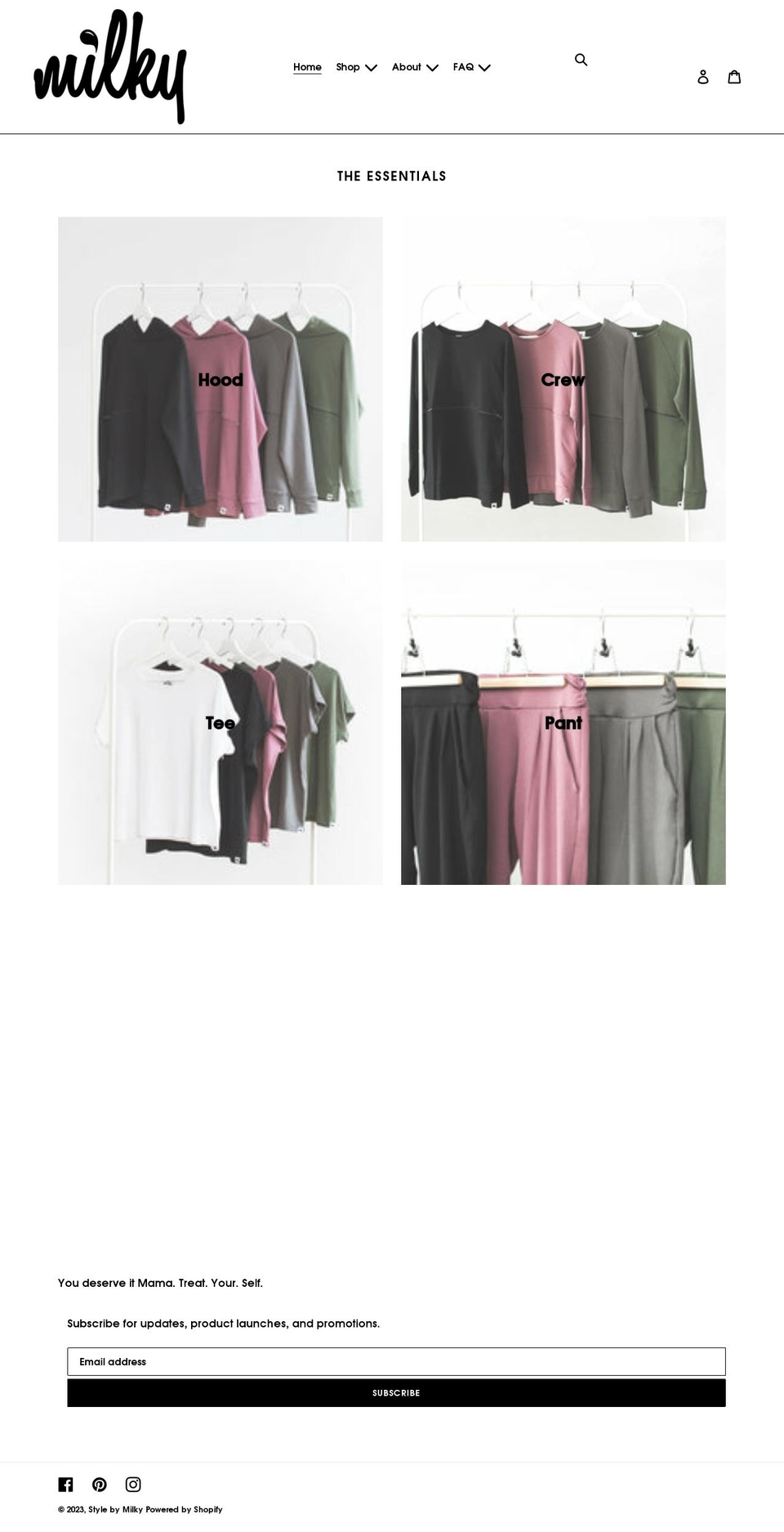 stylebymilky.ca shopify website screenshot
