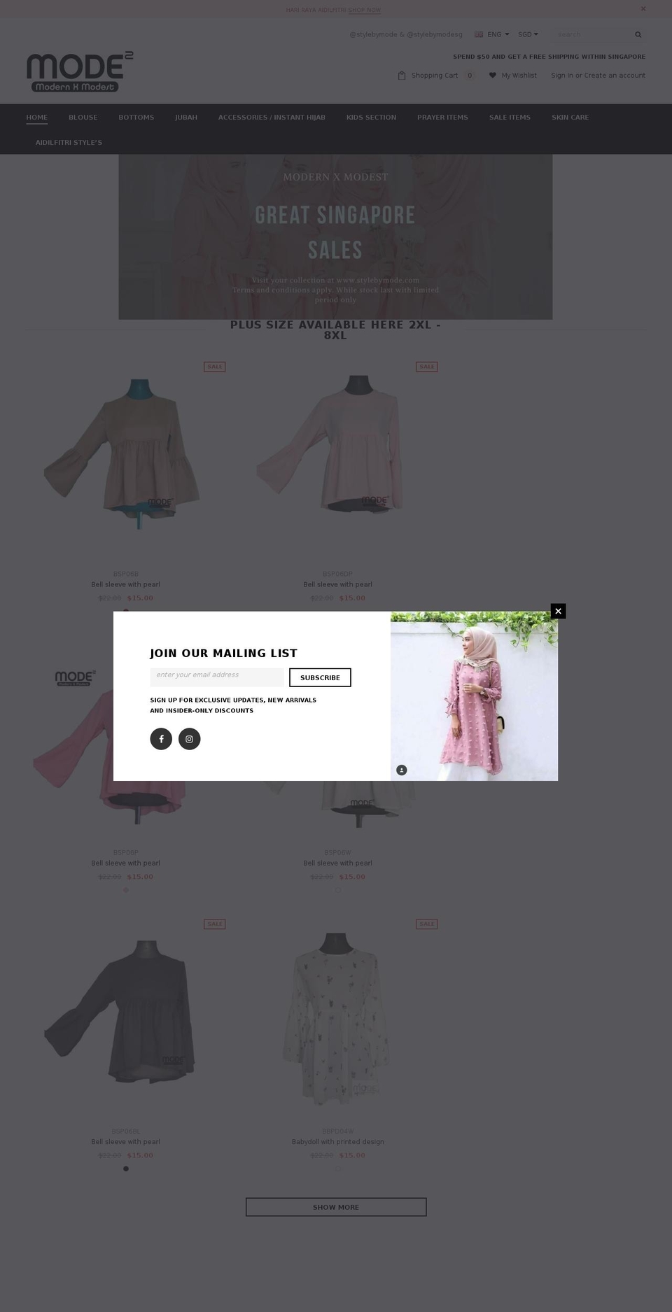 stylebymode.com shopify website screenshot