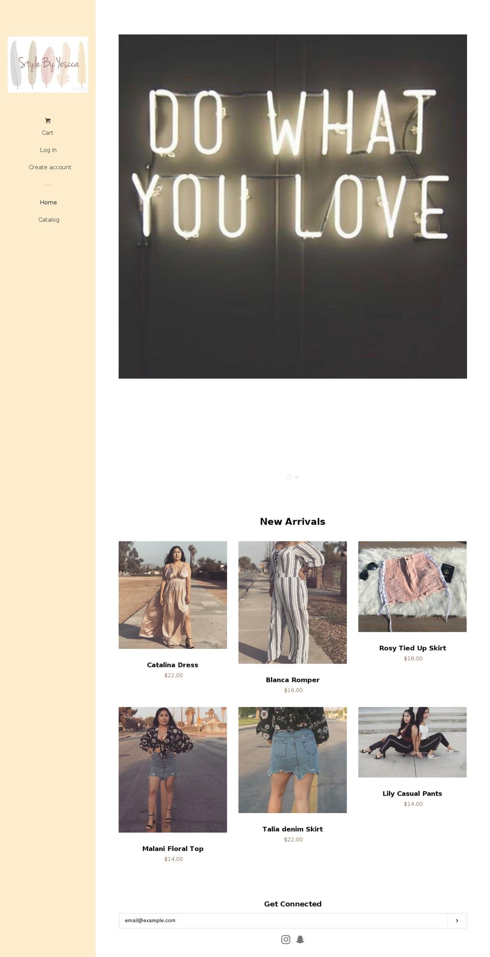 stylebyyescca.com — Shopify storefront screenshot