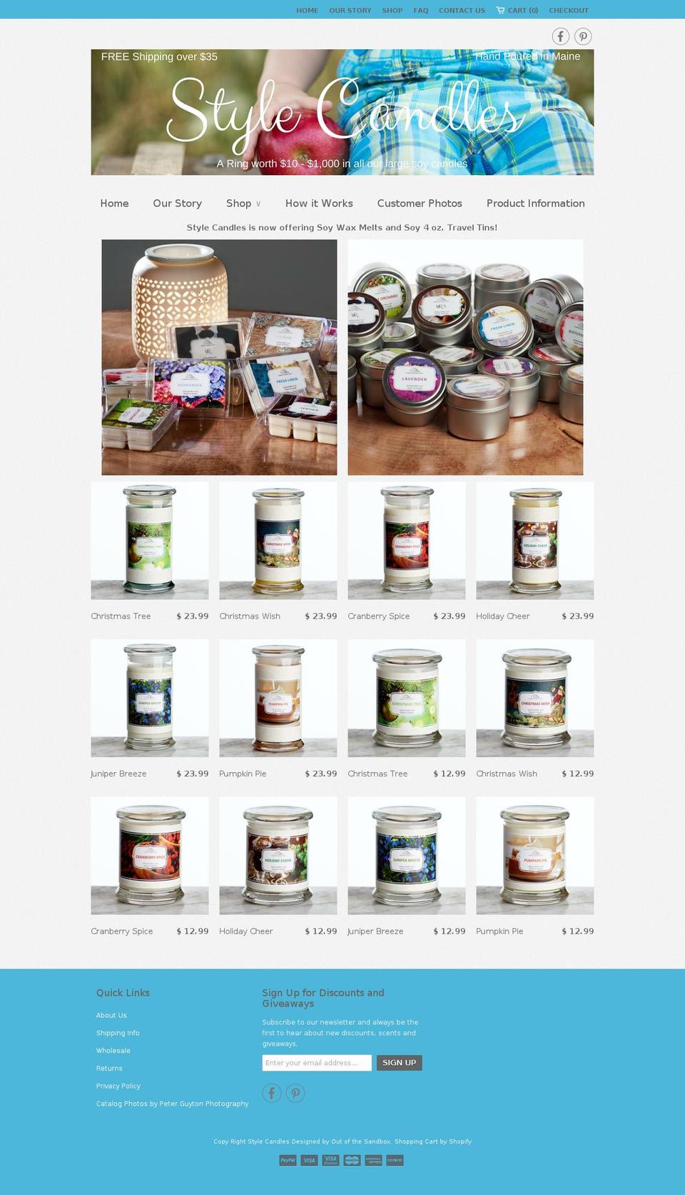 stylecandles.com shopify website screenshot