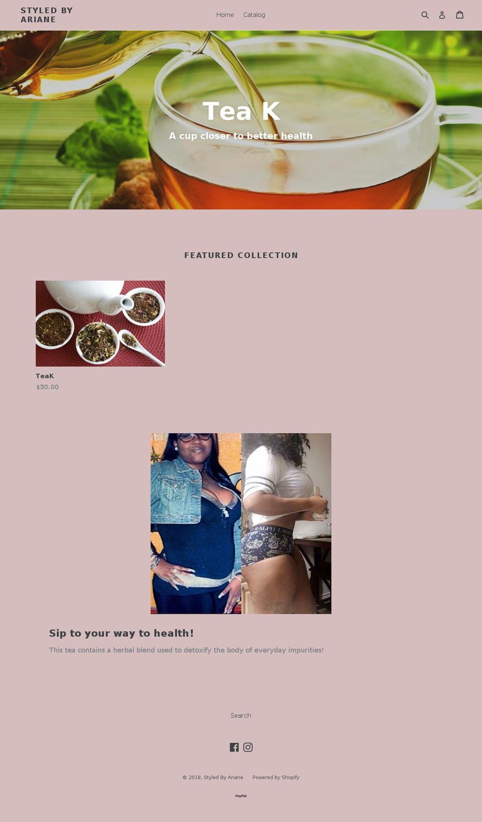 styledbyariane.com shopify website screenshot