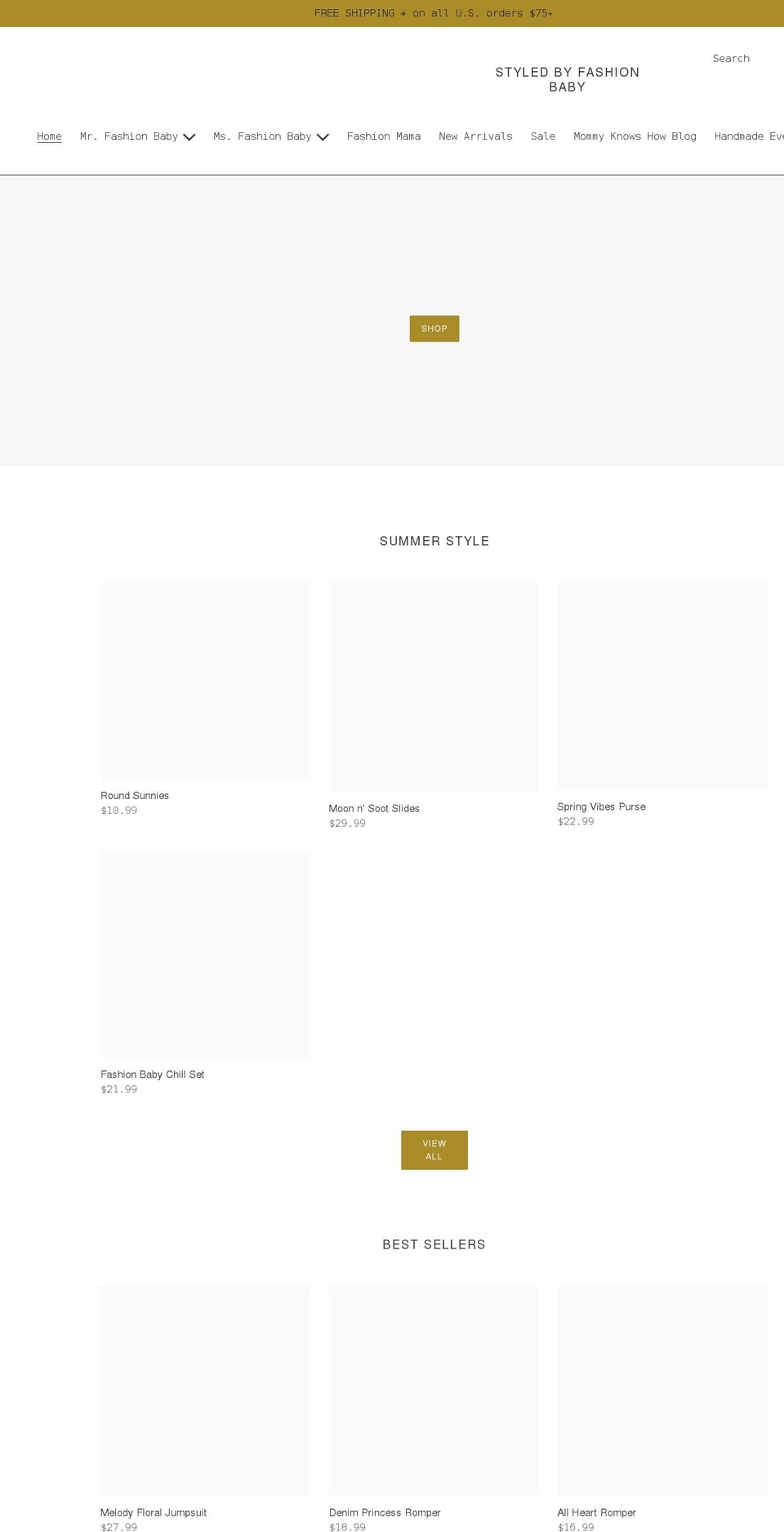 styledbyfashionbaby.com shopify website screenshot