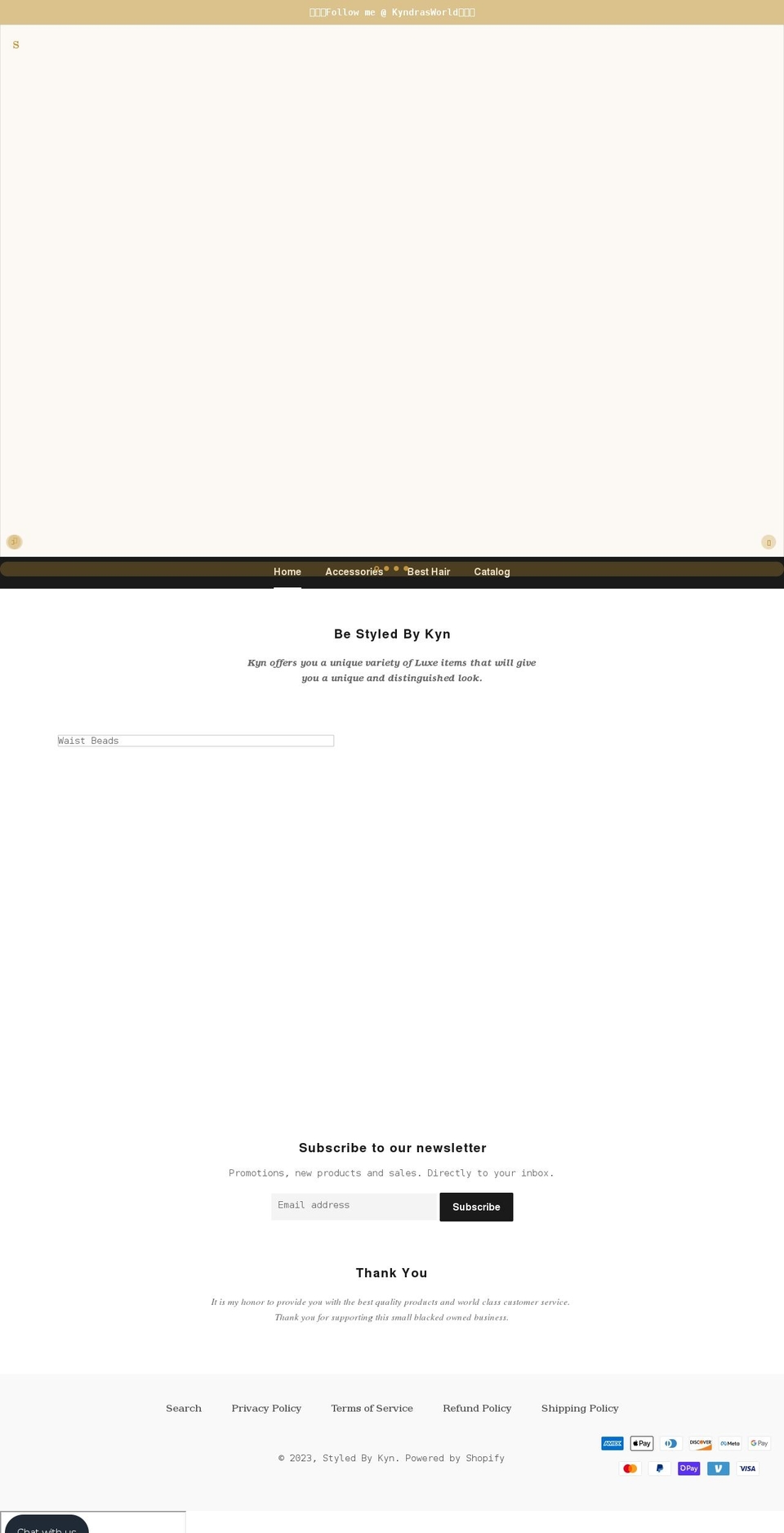 styledbykyn.shop shopify website screenshot
