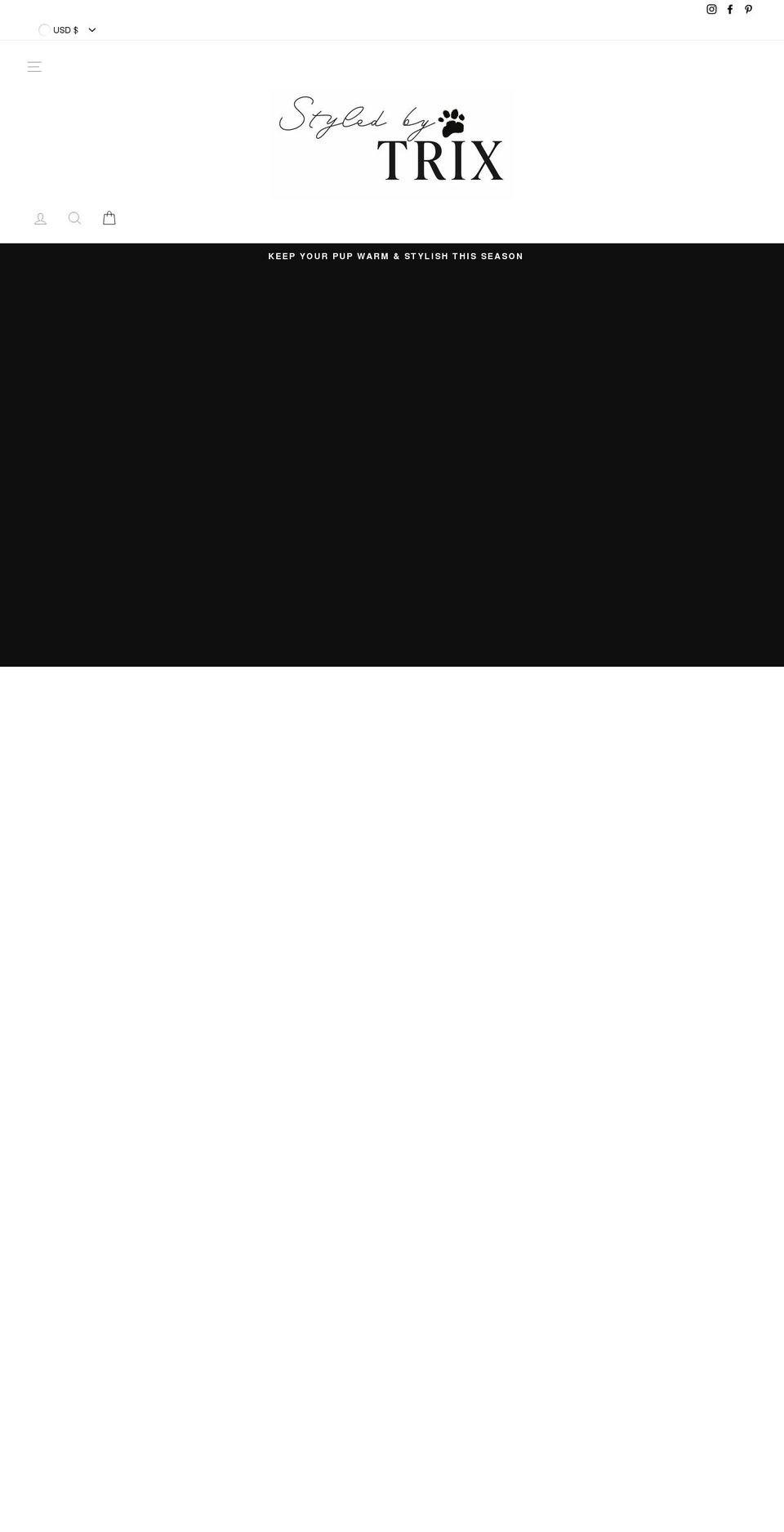 styledbytrix.com shopify website screenshot