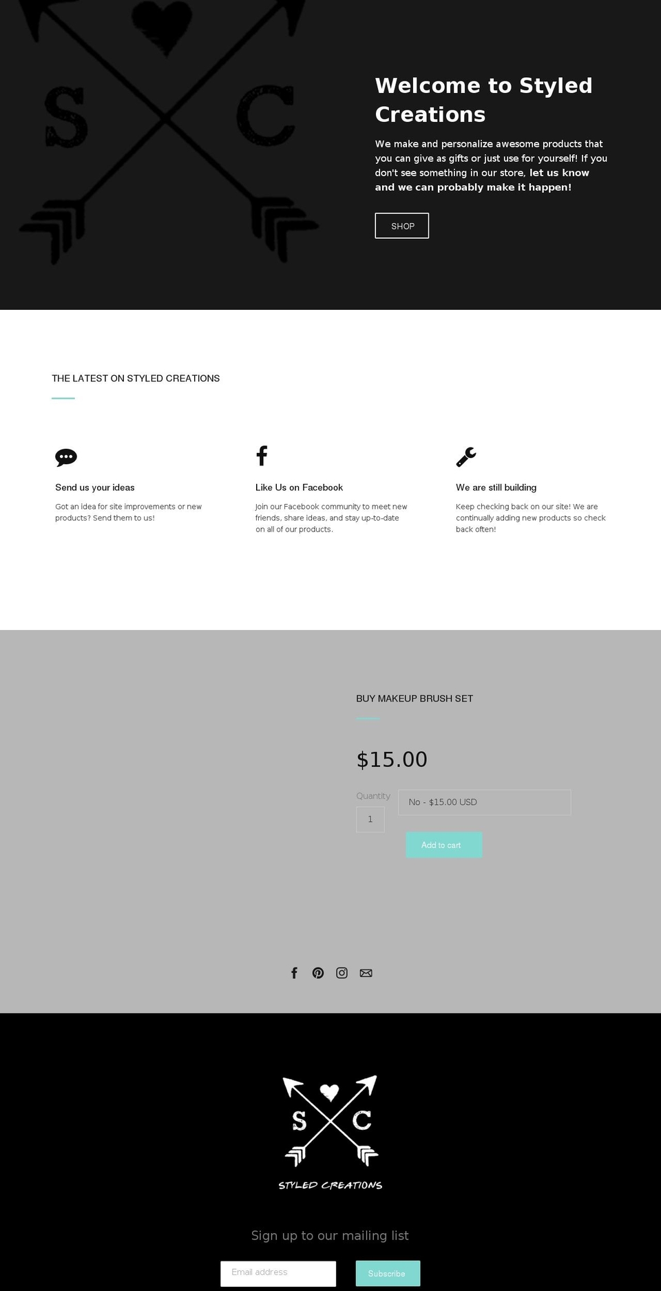 styledcreations.com shopify website screenshot