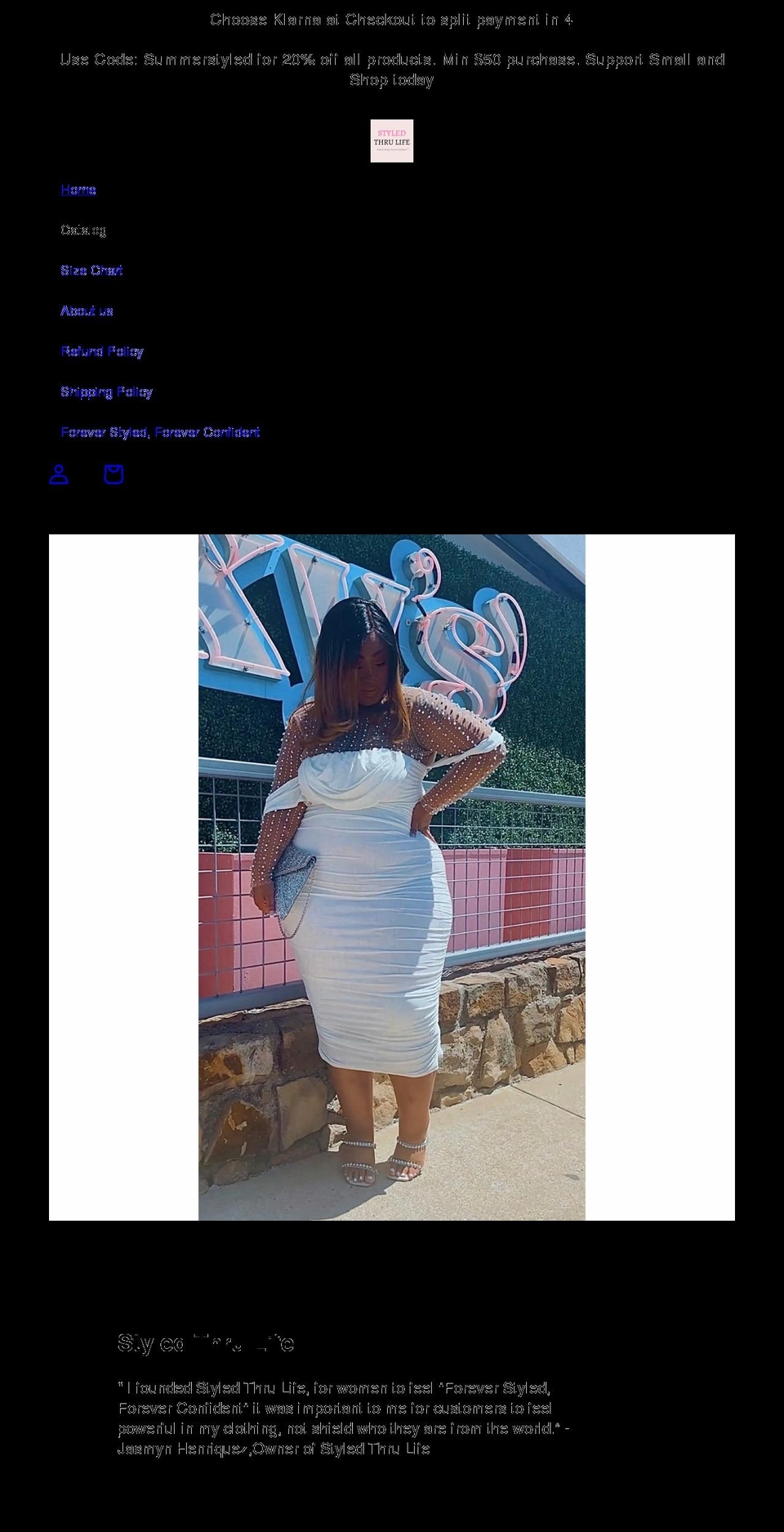 styledthrulife.com shopify website screenshot