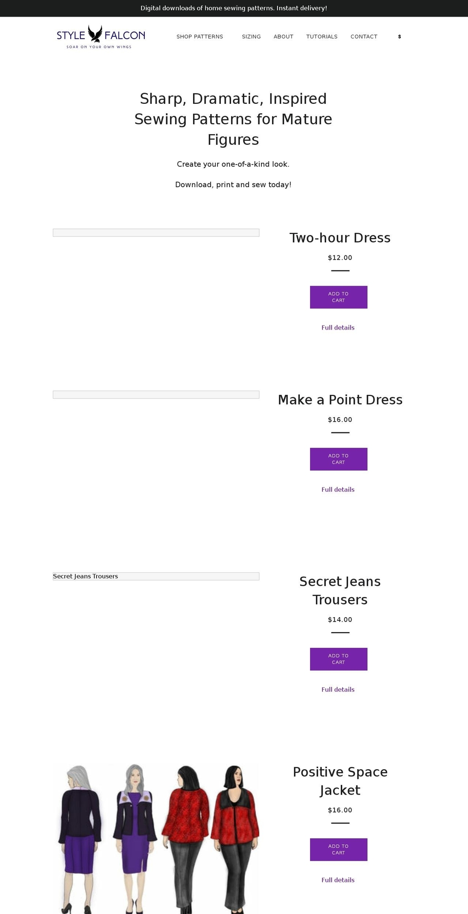 stylefalcon.net shopify website screenshot