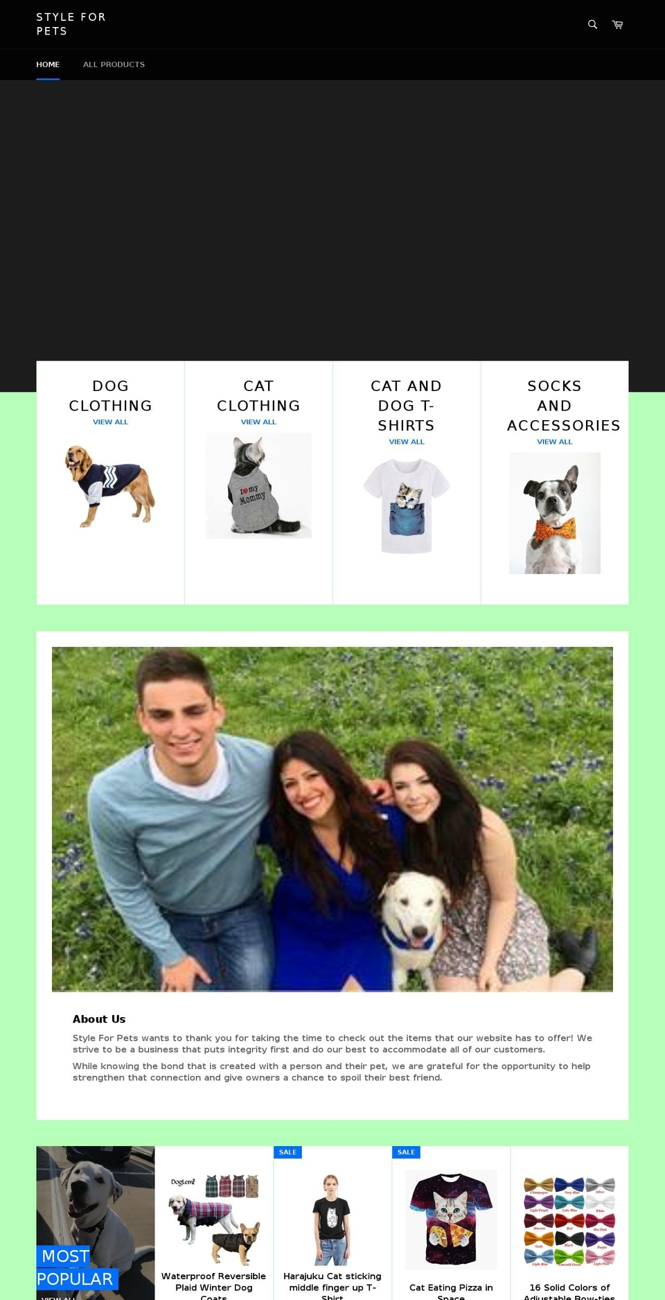 styleforpets.com — Shopify storefront screenshot
