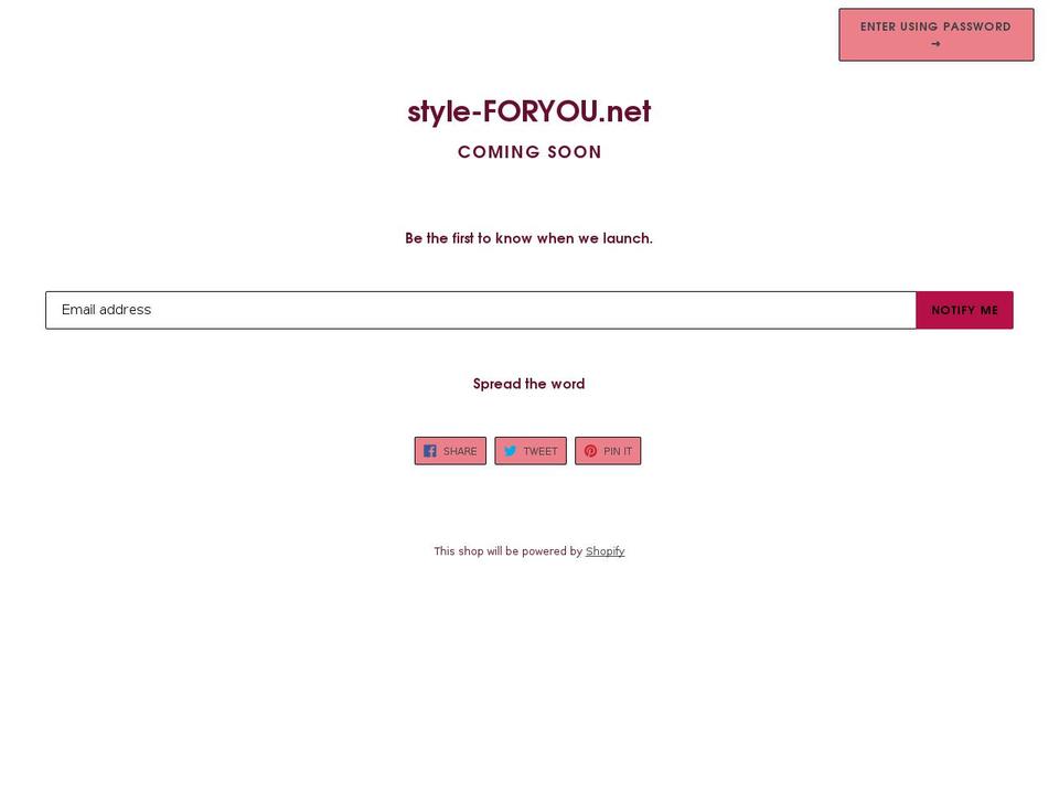 styleforyou.net shopify website screenshot