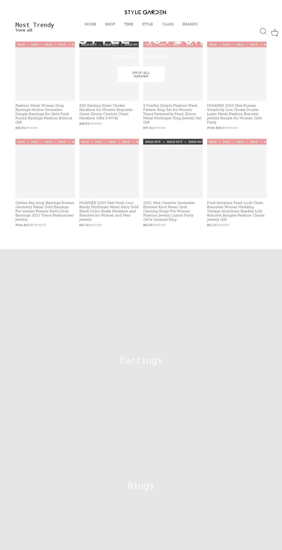 stylegarden.store shopify website screenshot