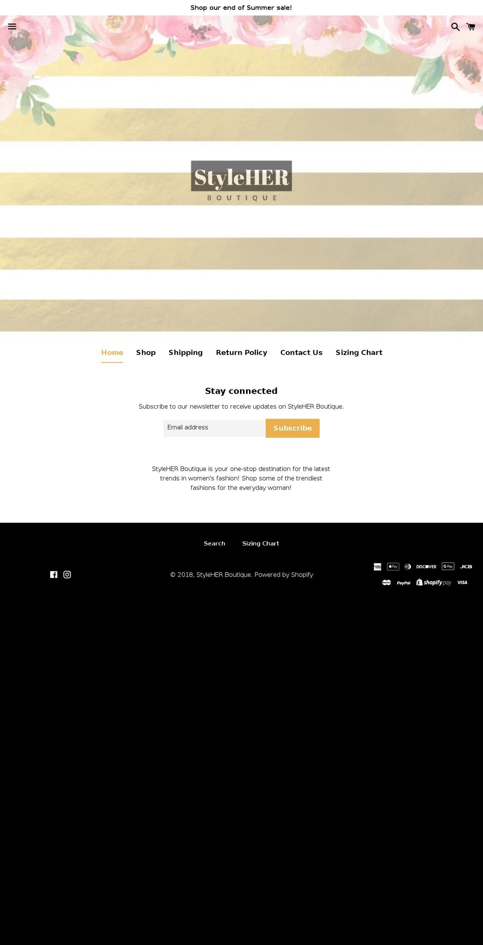 styleherboutique.com — Shopify storefront screenshot