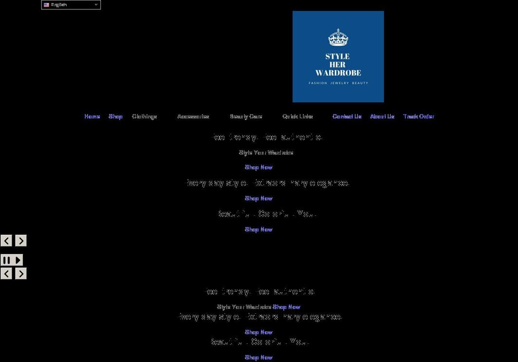 styleherwardrobe.com shopify website screenshot