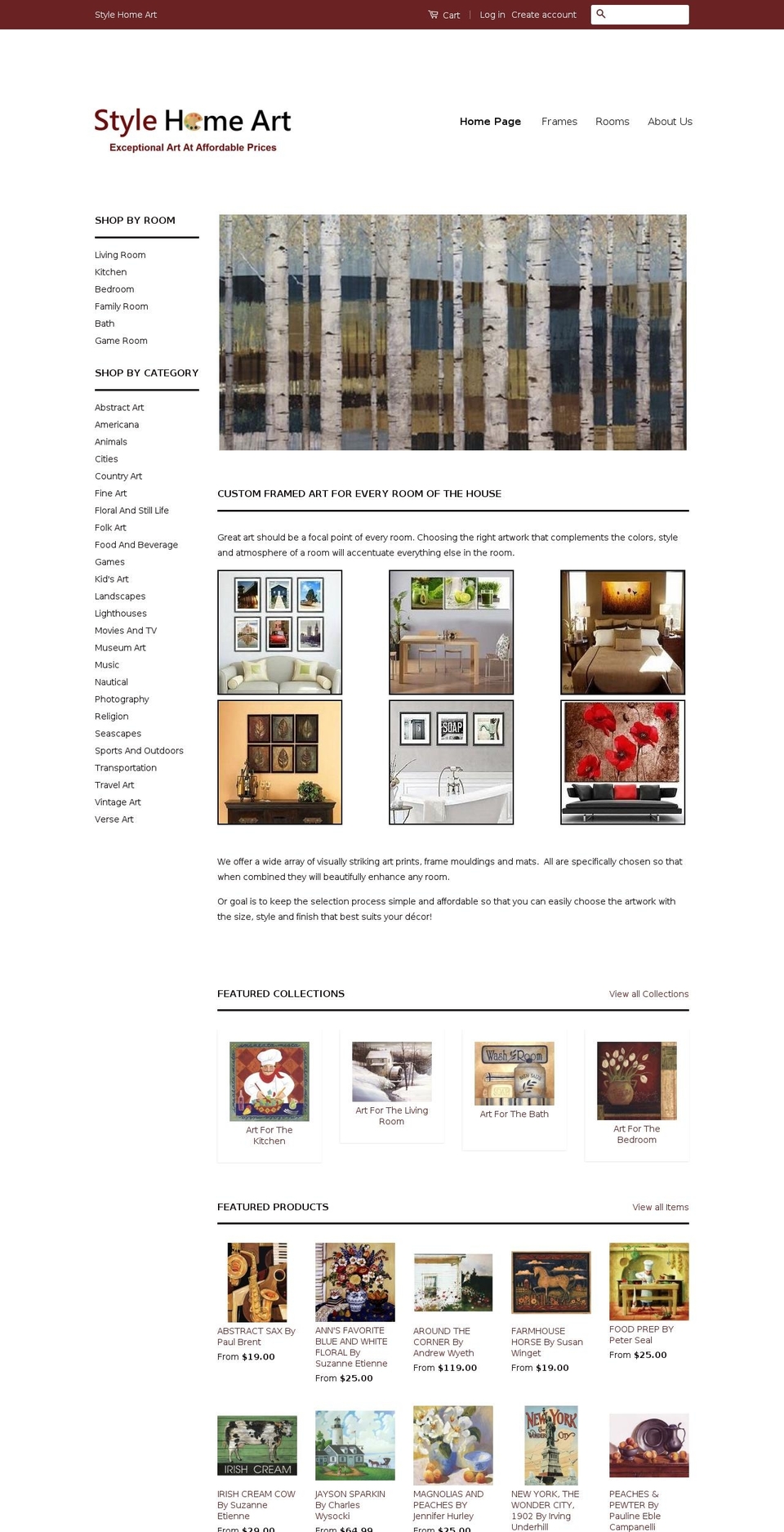 stylehomeart.com shopify website screenshot