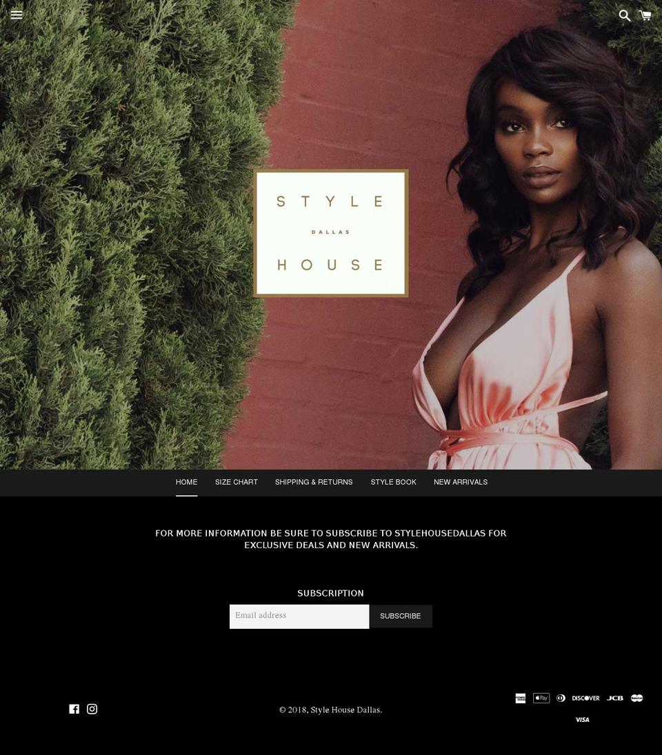 stylehousedallas.com shopify website screenshot