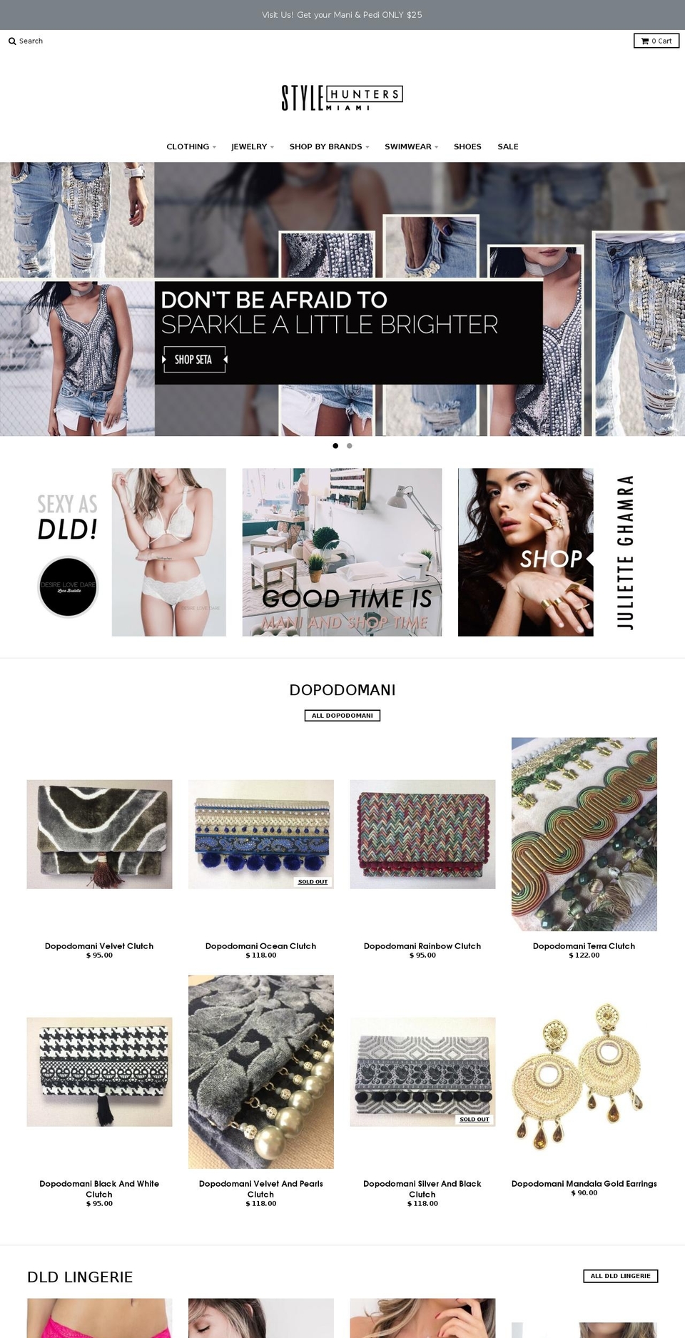 stylehuntershowroom.com shopify website screenshot