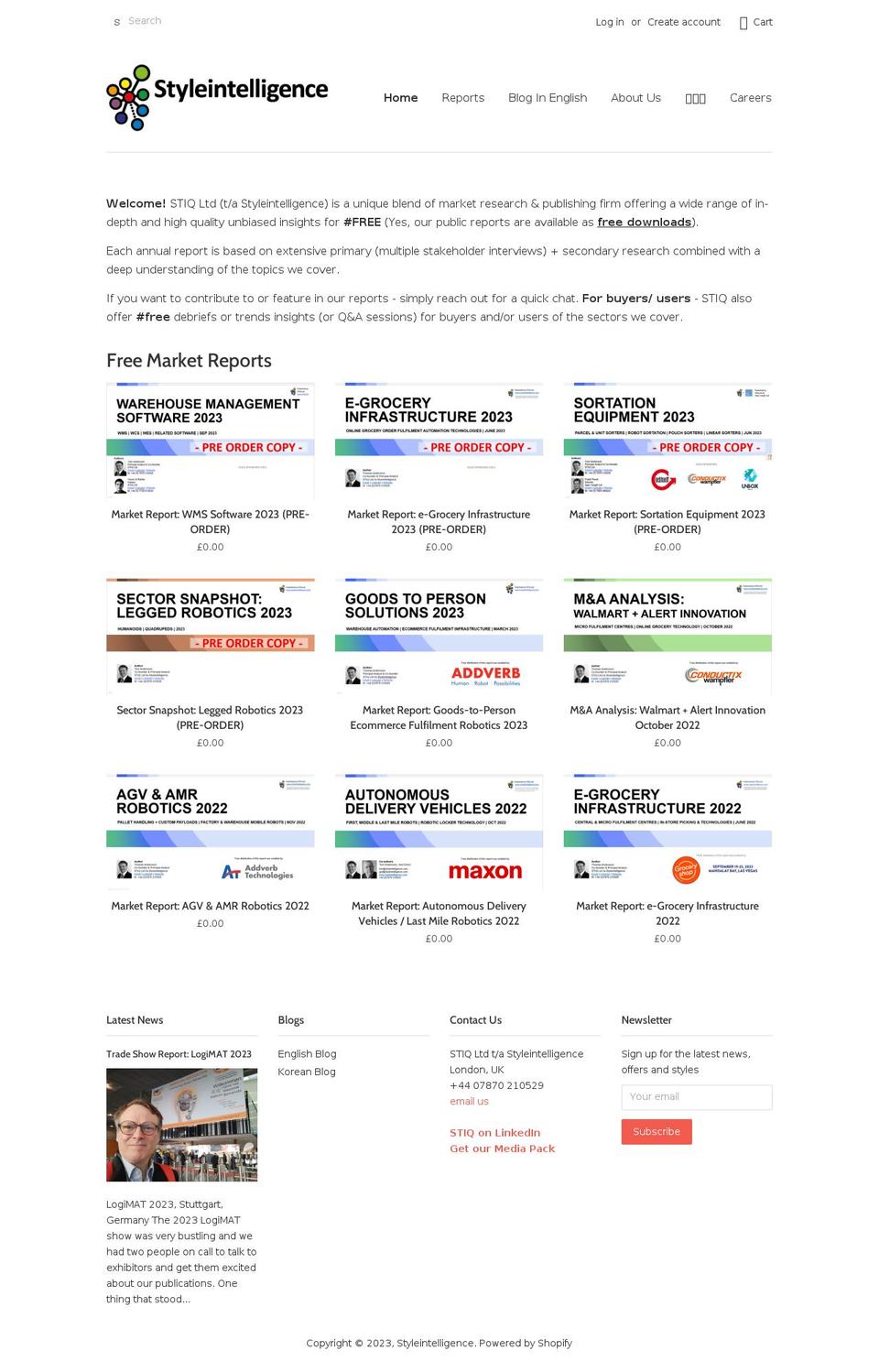 styleintelligence.com shopify website screenshot