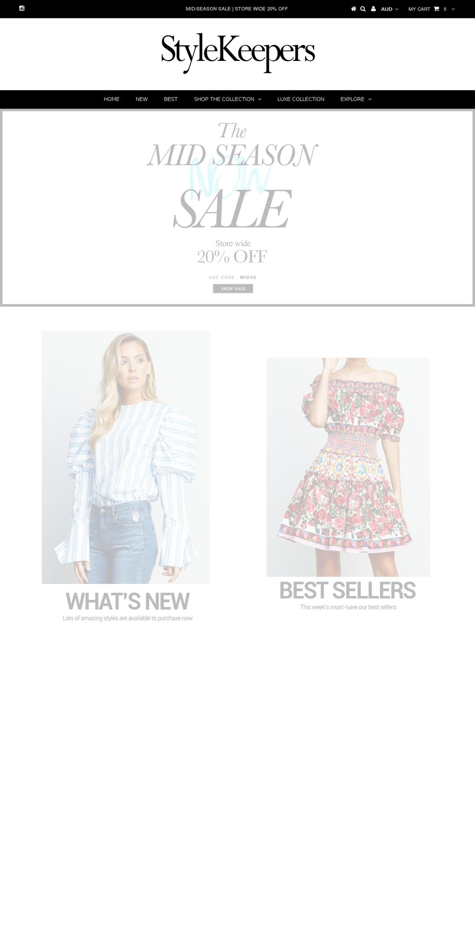 stylekeepers.com shopify website screenshot