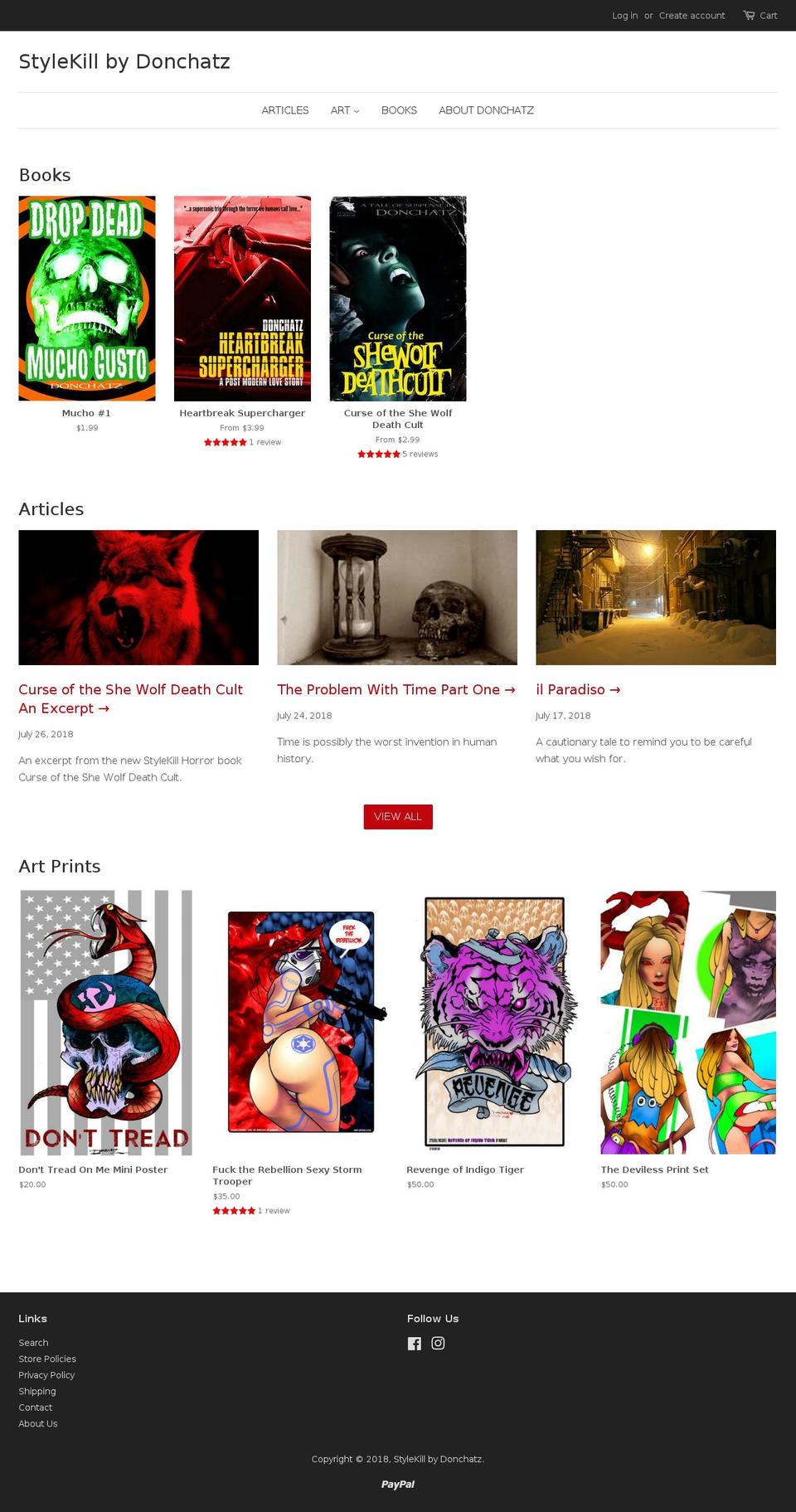 stylekill.com shopify website screenshot