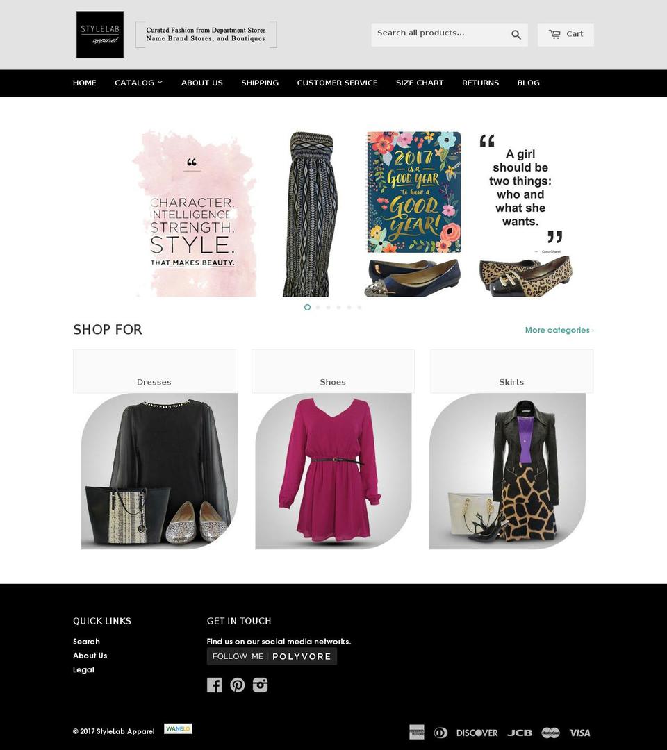 stylelabapparel.com shopify website screenshot