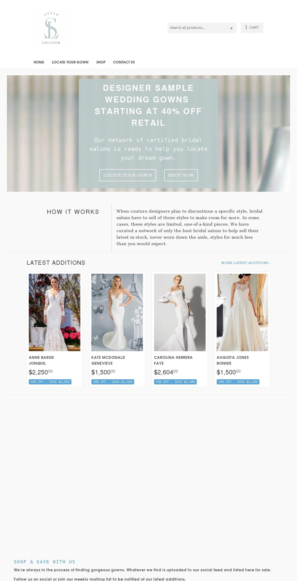 stylelocator.app shopify website screenshot