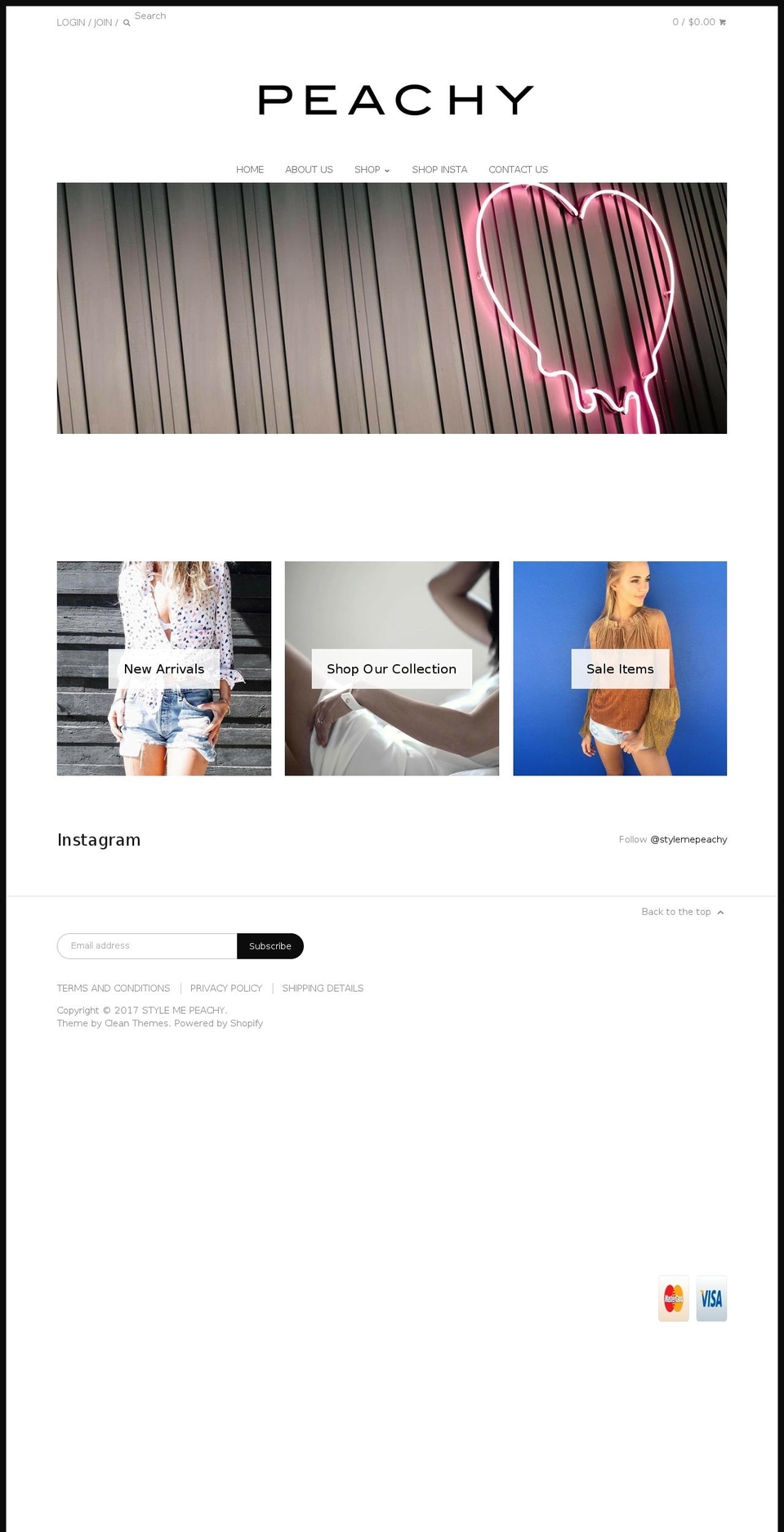 stylemepeachy.com.au shopify website screenshot