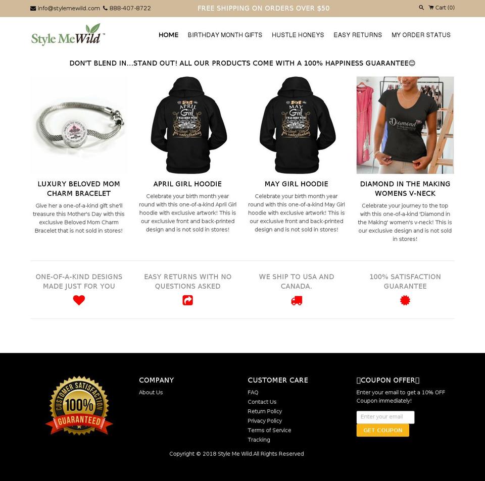 stylemewild.com — Shopify storefront screenshot