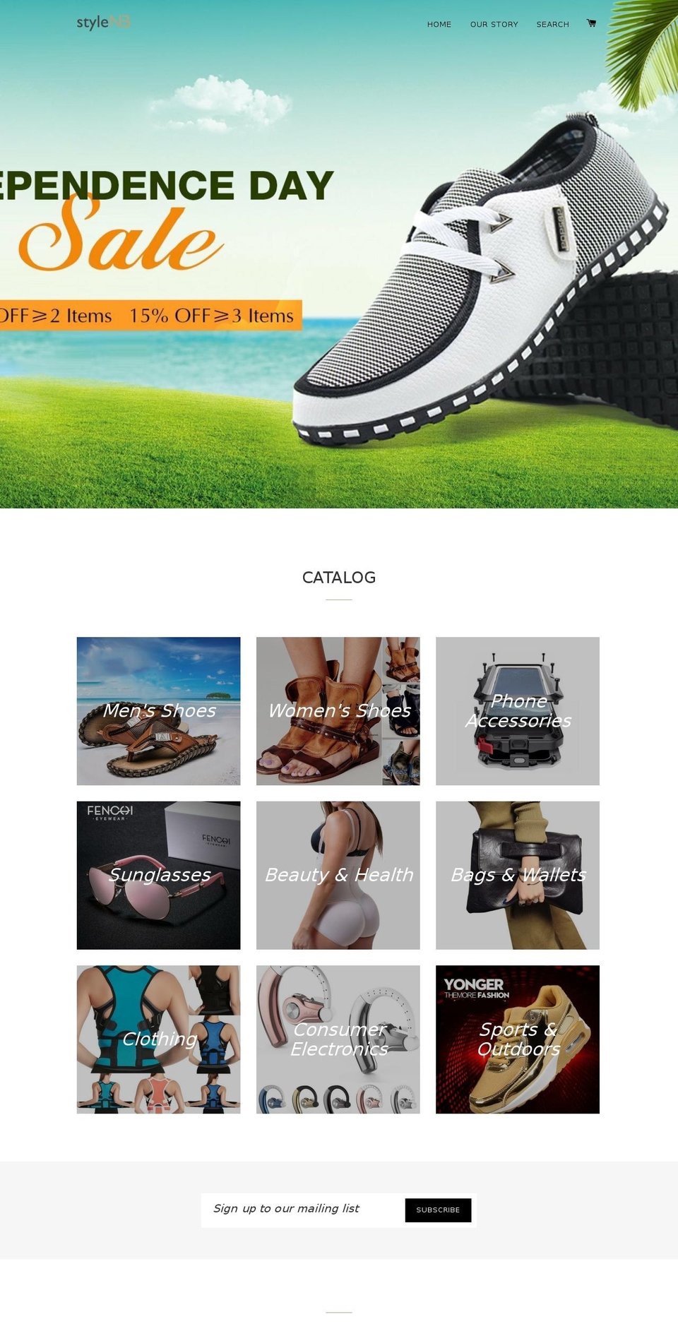 stylenb.com shopify website screenshot