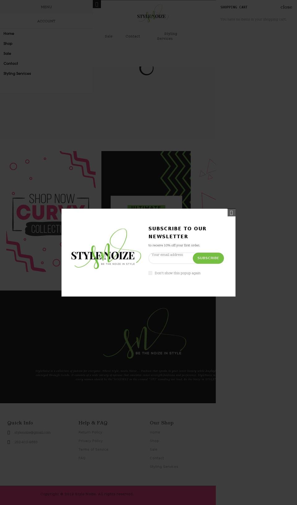 stylenoize.com — Shopify storefront screenshot