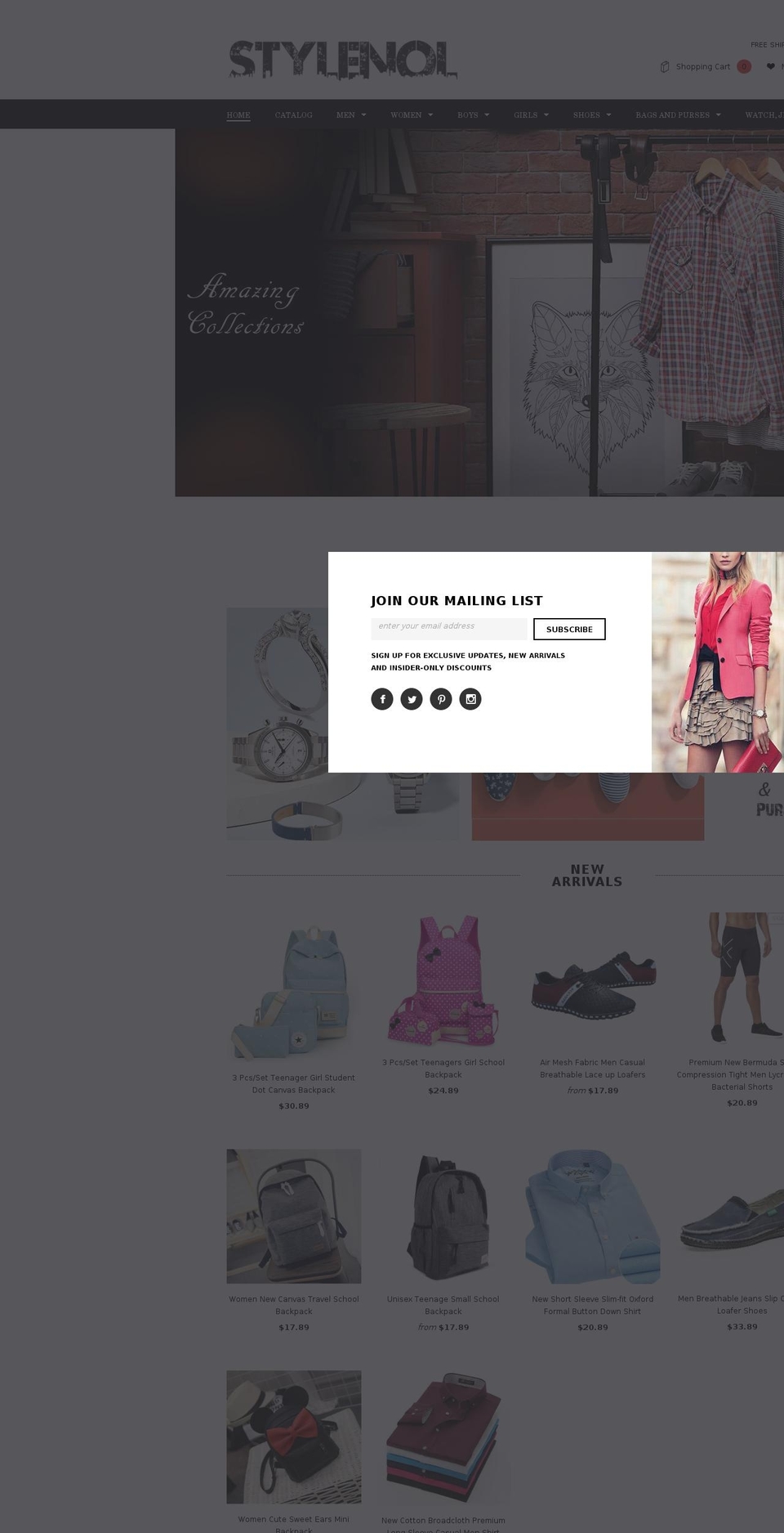 stylenol.com — Shopify storefront screenshot