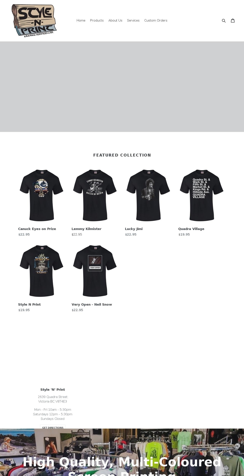 stylenprintshop.com — Shopify storefront screenshot