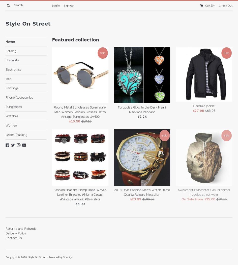 styleonstreet.com — Shopify storefront screenshot