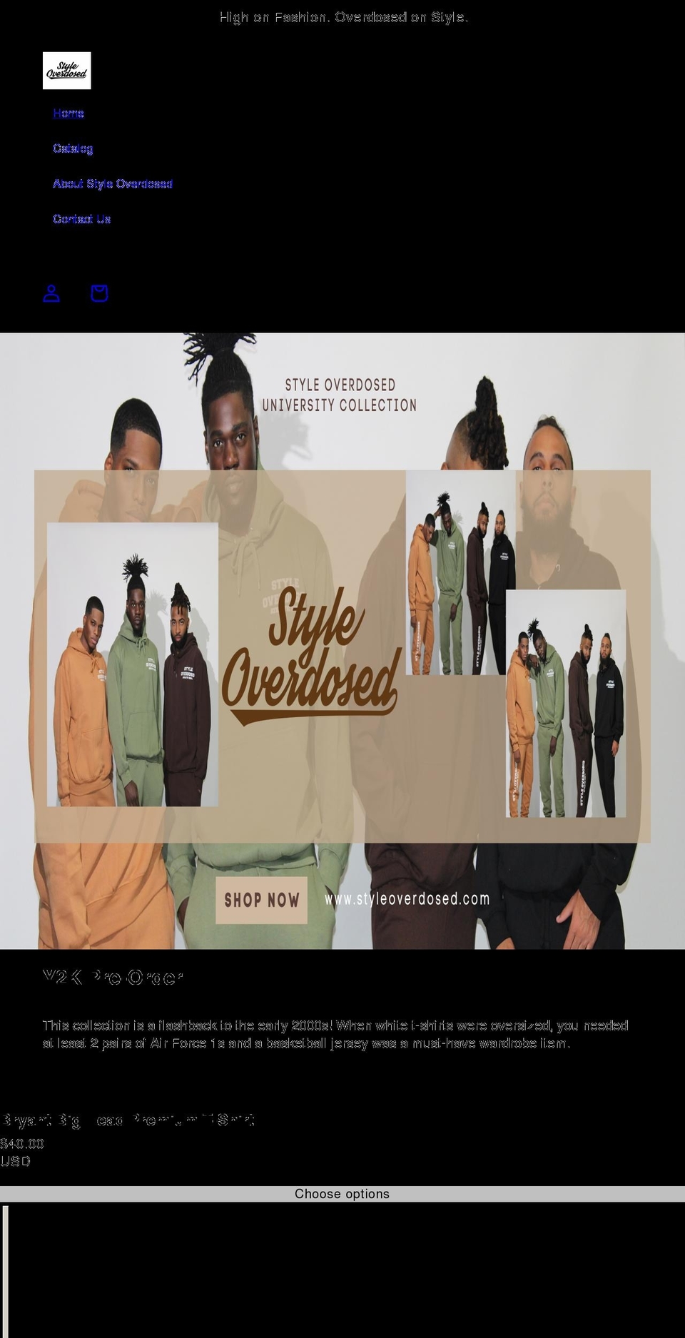 styleoverdosed.com shopify website screenshot