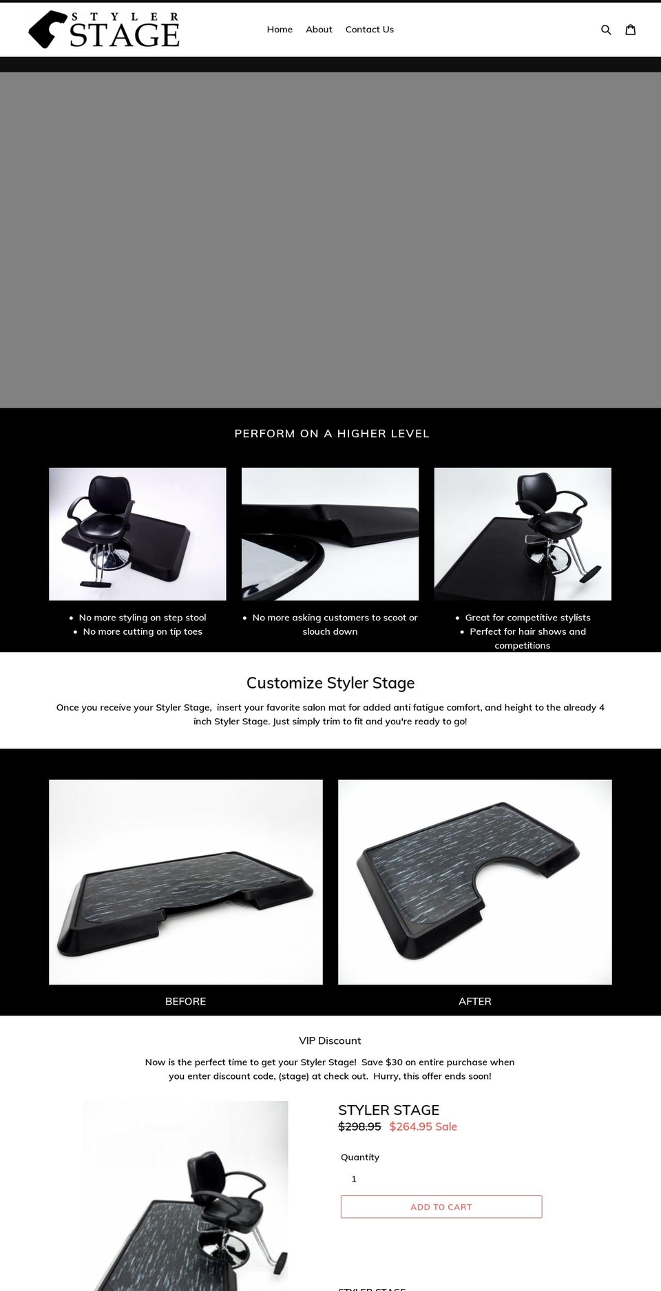 stylerstage.com shopify website screenshot