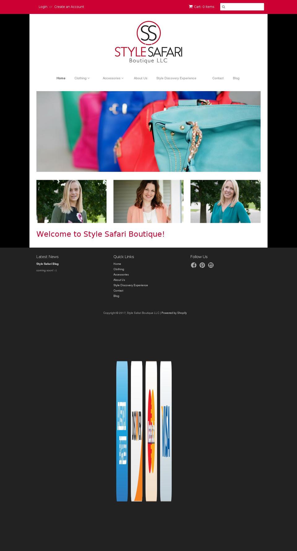 stylesafariboutique.com shopify website screenshot