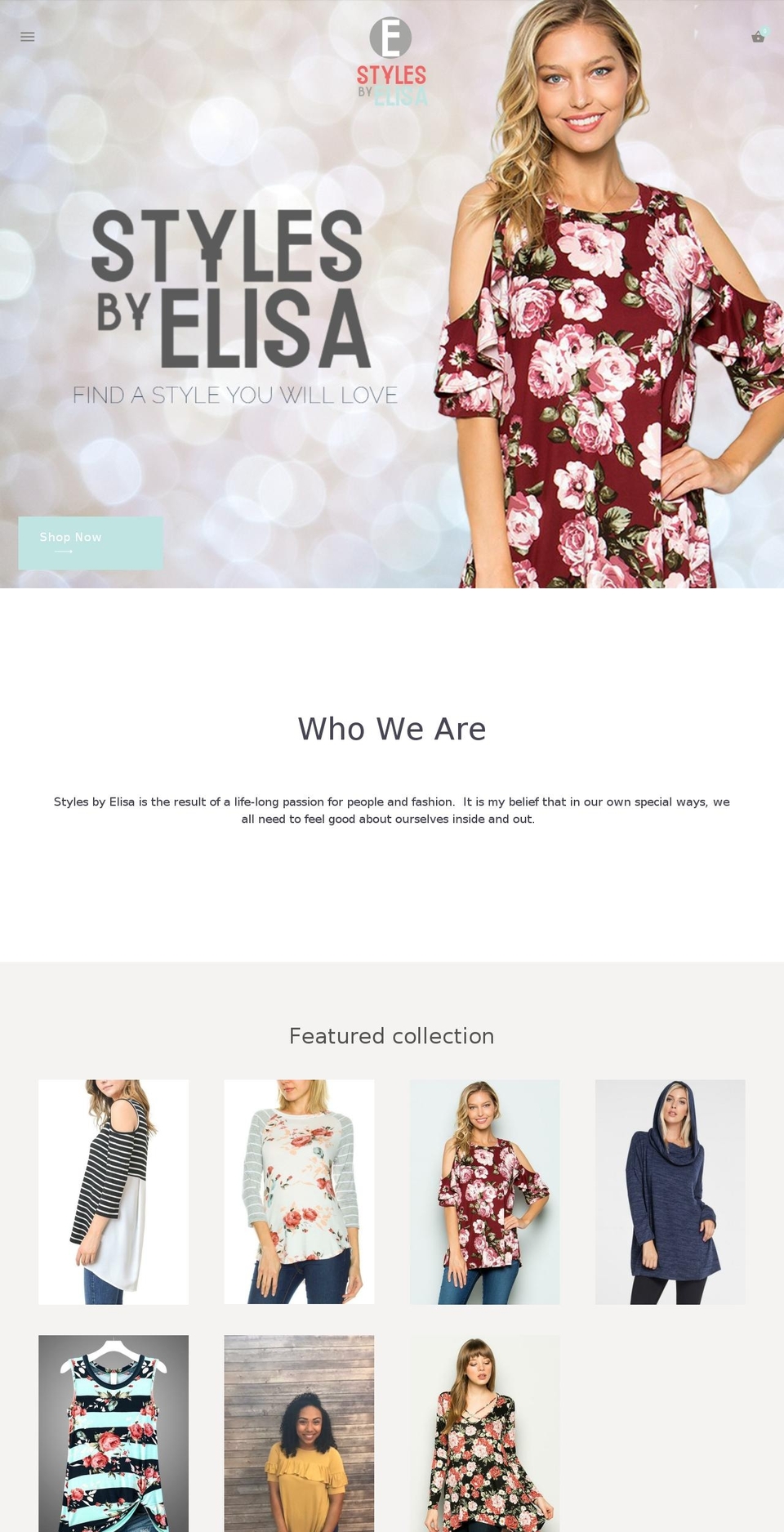 stylesbyelisa.net shopify website screenshot