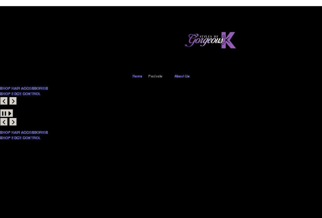 stylesbygorgeousk.com shopify website screenshot
