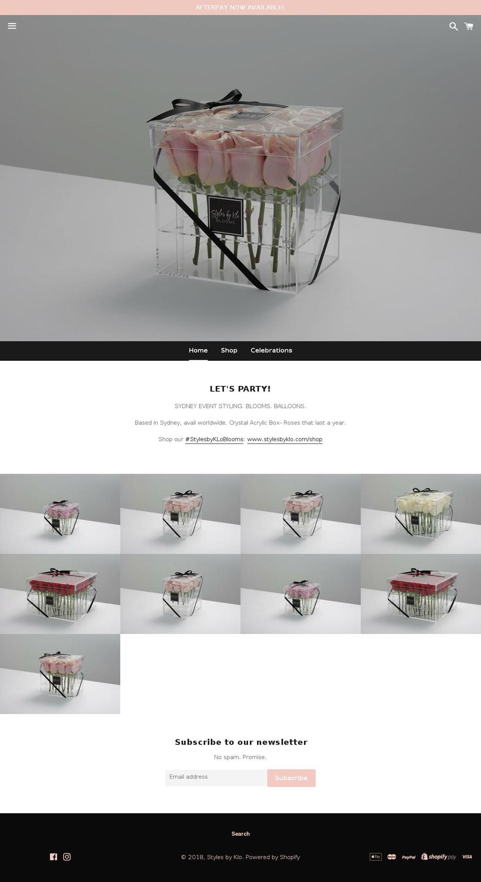 stylesbyklo.com — Shopify storefront screenshot