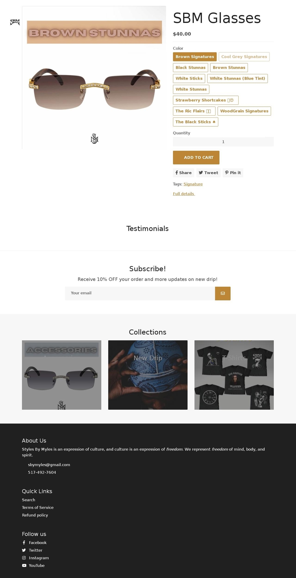 stylesbymyles.com shopify website screenshot